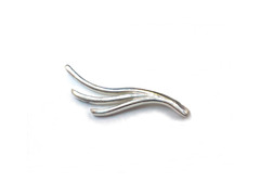 Серебряные серьги «Веточки» вдоль мочки уха 